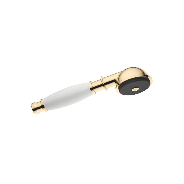 MADISON Metal hand shower with porcelain insert (white) - Durabrass (23kt Gold) - 28 002 970-09