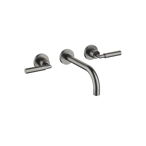 TARA Wall-mounted three-hole lavatory mixer without drain - Brushed Dark Platinum - 36 712 882-99 0010