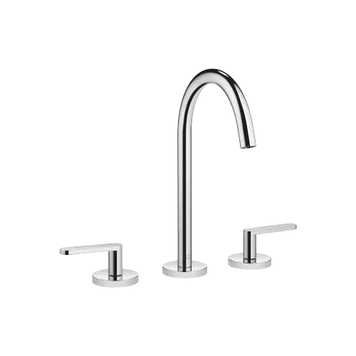 META Three-hole basin mixer with pop-up waste - Chrome - 20 713 661-00