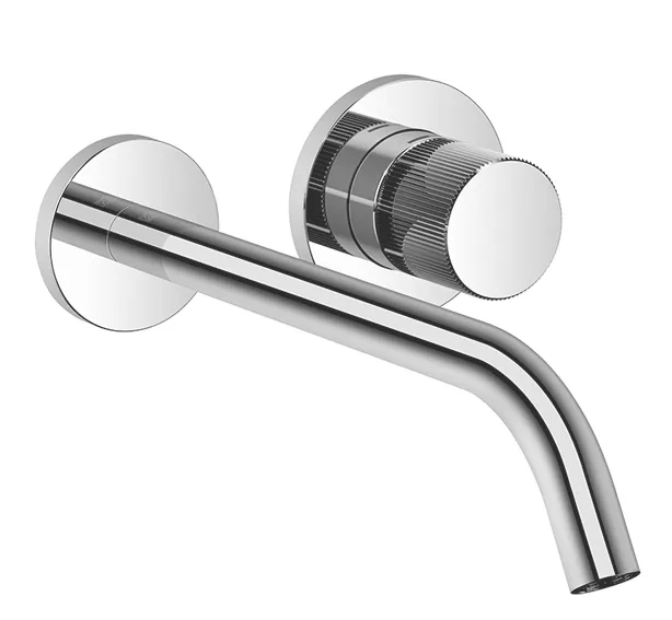 META META PURE Wall-mounted single-lever basin mixer without pop-up waste - Brushed Dark Bronze (PVD) - 36 861 664-43