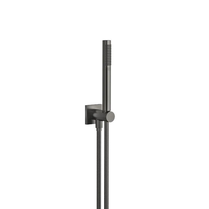 Schlauchbrausegarnitur mit integriertem Brausehalter FlowReduce - Dark Platinum gebürstet - 27 802 970-99 0010