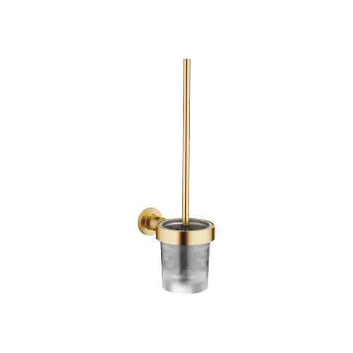 TARA Toiletten-Bürstengarnitur , Wandmodell - Messing gebürstet (23kt Gold) - 83 900 892-28