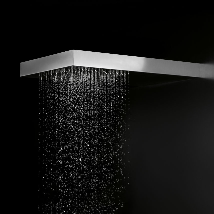 kalmeren Reisbureau Aan boord SERIES–VARIOUS Brushed Stainless Steel Sprays & shower systems: JUST RAIN  Rain shower with wall fixing