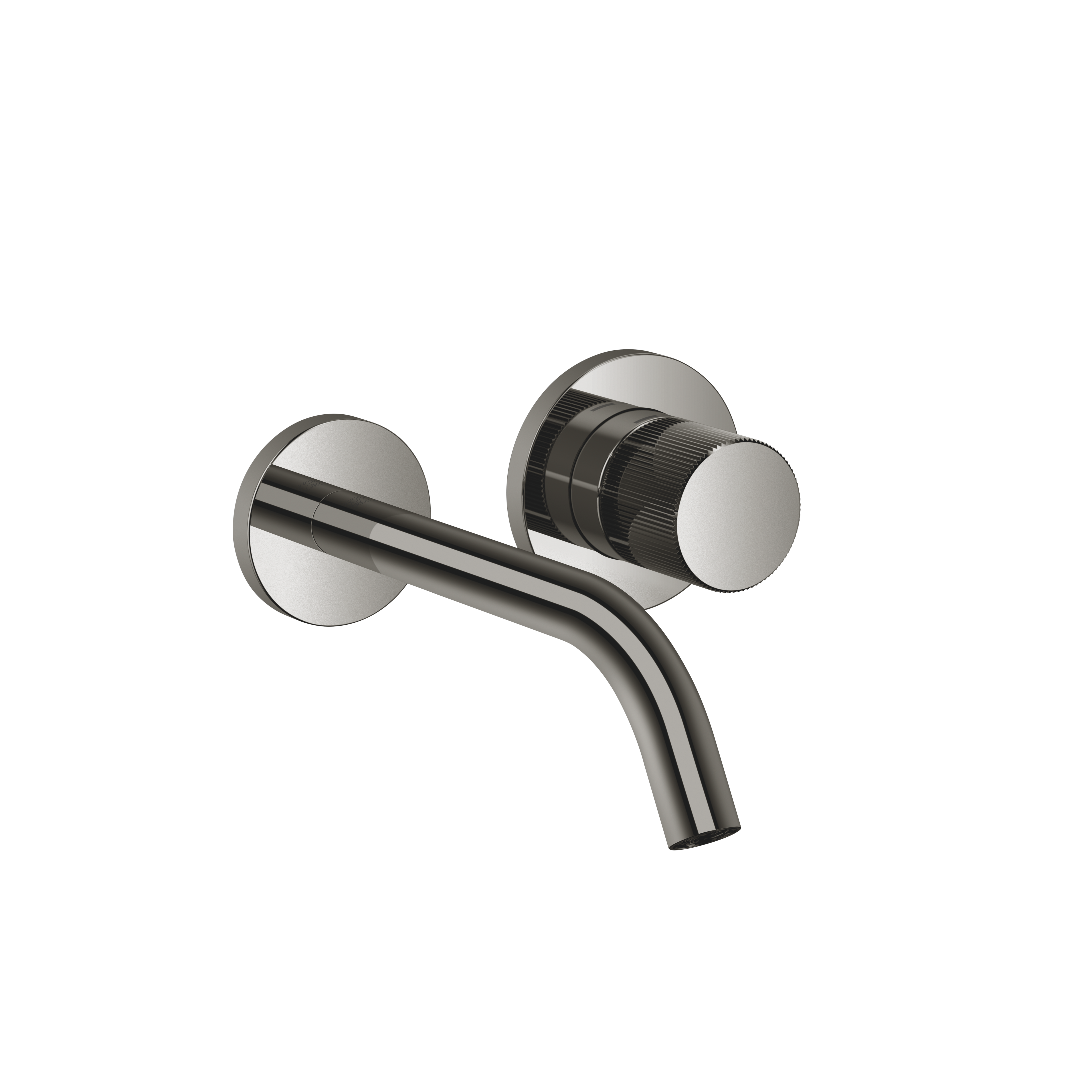 META Brushed Platinum Washstand faucets: META PURE Wall-mounted 