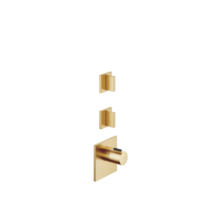 MEM xTOOL Thermostat module with 2 valves - Brushed Durabrass (23kt Gold) - Set containing 3 articles