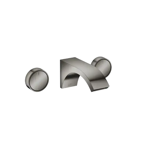 CYO Robinetterie murale pour lavabo sans garniture d’écoulement - Dark Chrome - Set contenant 2 articles
