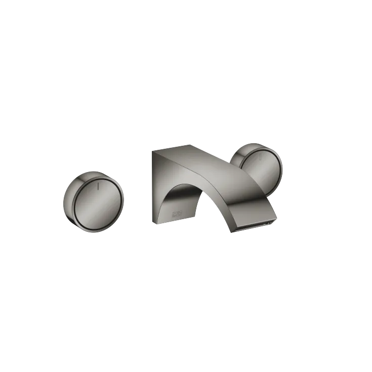 CYO Wall-mounted basin mixer without pop-up waste - Dark Chrome - Set containing 2 articles
