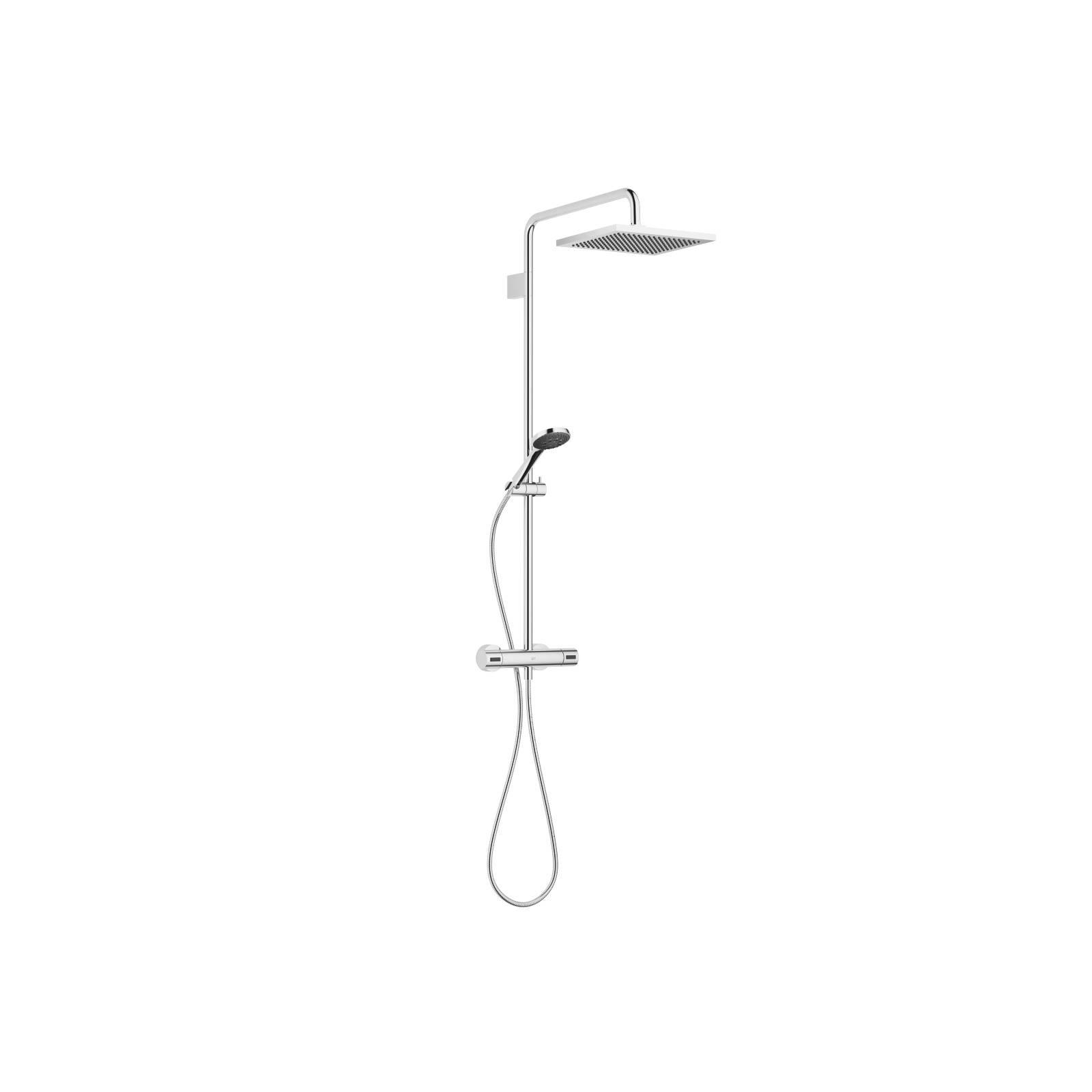 SYMETRICS Chrome Shower Faucets Showerpipe With Shower Thermostat