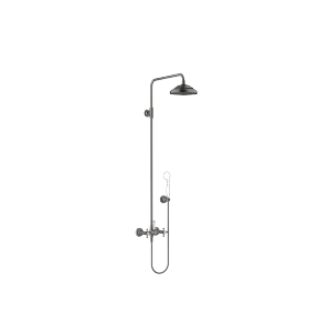 MADISON Showerpipe with shower mixer without hand shower - Brushed Dark Platinum - 26 632 360-99 0010