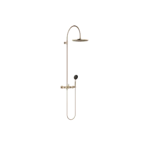TARA Showerpipe with shower mixer 300 mm - Brushed Champagne (22kt Gold) - Set containing 2 articles