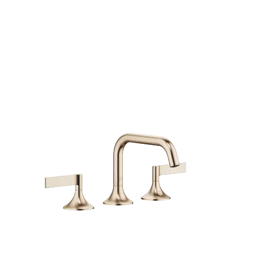 VAIA Mélangeur lavabo à 3 trous avec garniture d'écoulement - Champagne brossé (Or 22cts) - 20 705 819-46