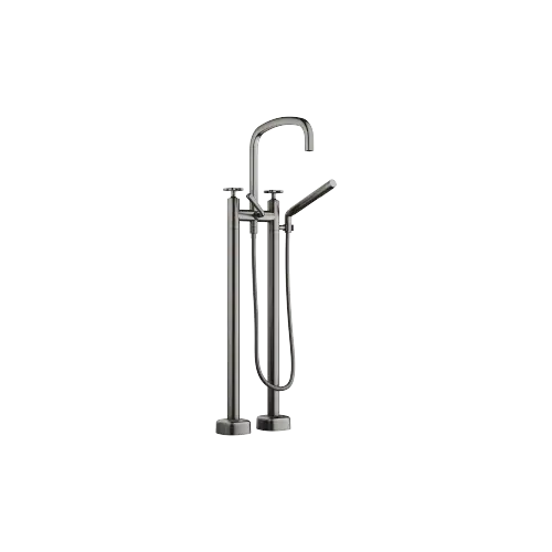 Two-hole bath mixer for free-standing assembly with hand shower set - 25 943 424-99