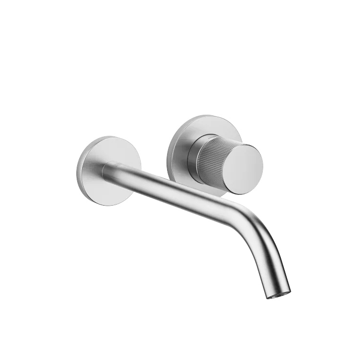 META META PURE Wall-mounted single-lever basin mixer without pop-up waste - Brushed Chrome - 36 861 664-93