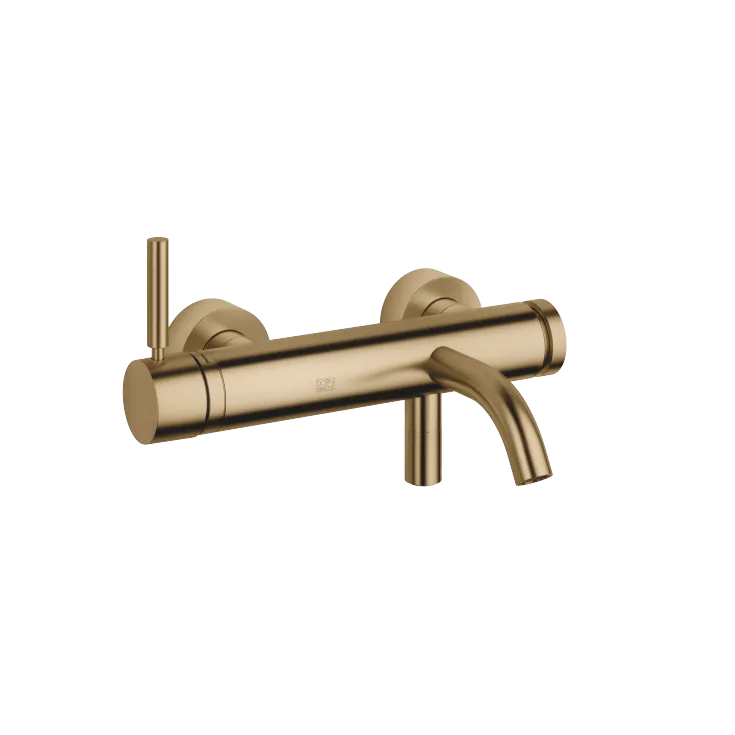 META Single-lever bath mixer for wall mounting without shower set - Brushed Dark Brass - 33 200 660-39