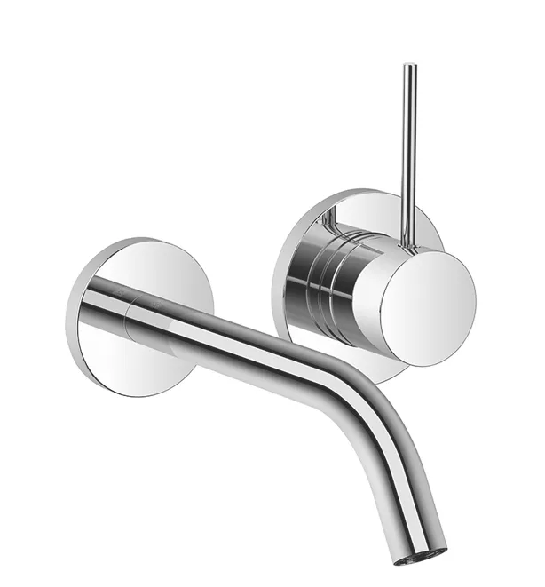 META META SLIM Wall-mounted single-lever basin mixer without pop-up waste - Brushed Dark Bronze (PVD) - 36 860 662-43