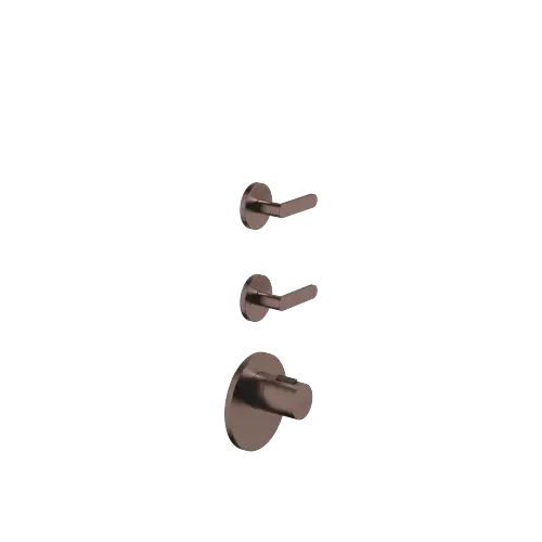 META xTOOL Thermostat module with 2 valves - Brushed Dark Bronze (PVD) - Set containing 3 articles