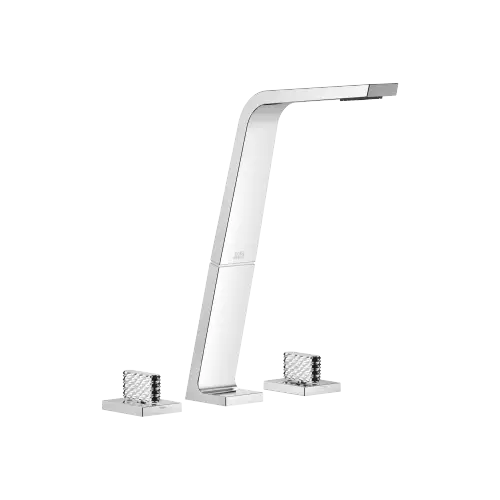 CL.1 Three-hole lavatory mixer without drain - Chrome - Set containing 3 articles