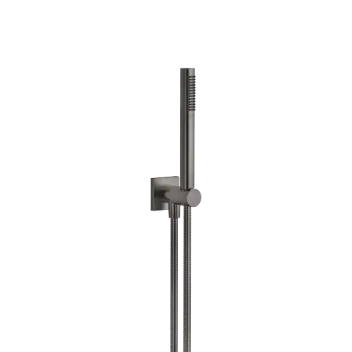 Hand shower set with integrated wall bracket - Brushed Dark Platinum - 27 812 970-99 0010