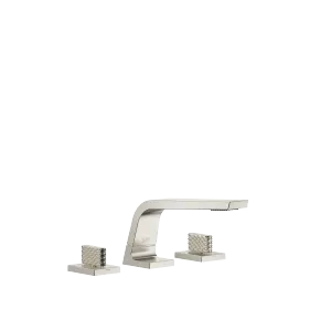 CL.1 Three-hole basin mixer without pop-up waste - Brushed Platinum - Set containing 3 articles