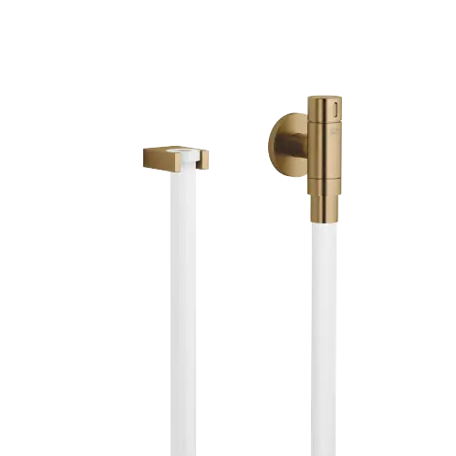 WATER TUBE Kneipp wall elbow with hose holder with individual rosettes - Brushed Dark Brass (PVD) - Set containing 2 articles