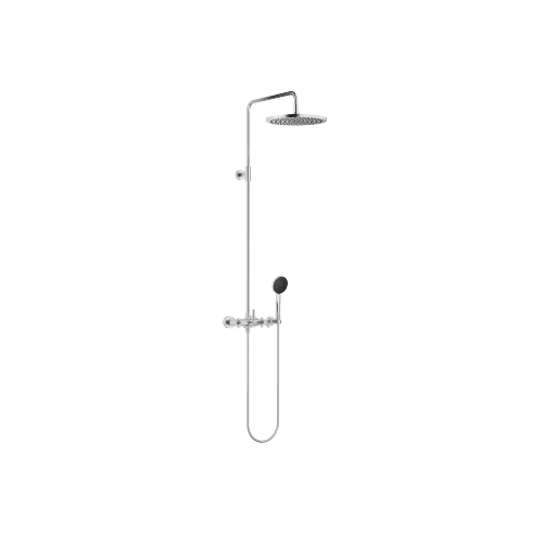 TARA Application Showerpipe avec mélangeur de douche 300 mm - Chrome brossé - Set contenant 2 articles