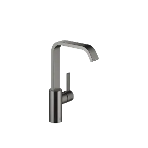 IMO Single-lever basin mixer with high spout without pop-up waste - Brushed Dark Platinum - 33 526 671-99