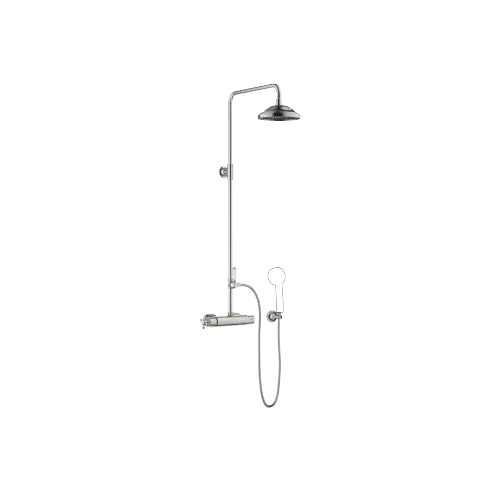MADISON Showerpipe with shower thermostat without hand shower 200 mm - Brushed Platinum - 34 459 360-06 0050