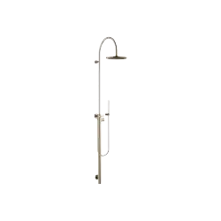 Shower system with single-lever shower mixer without hand shower FlowReduce - Champagne (22kt Gold) - 26 025 661-47