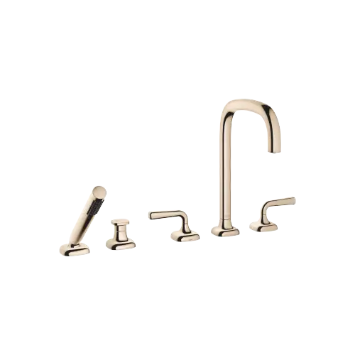COYA Five-hole bath mixer for deck mounting with diverter - Champagne (22kt Gold) - 27 522 414-47