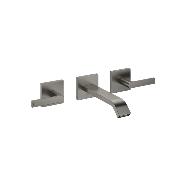 IMO Wall-mounted three-hole lavatory mixer without drain - Brushed Dark Platinum - 36 712 671-99 0010