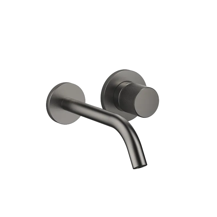 META META PURE Wall-mounted single-lever basin mixer without pop-up waste - Brushed Dark Platinum - 36 860 664-99