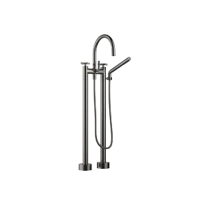 TARA Two-hole bath mixer for free-standing assembly with hand shower set - Dark Chrome - 25 943 892-19