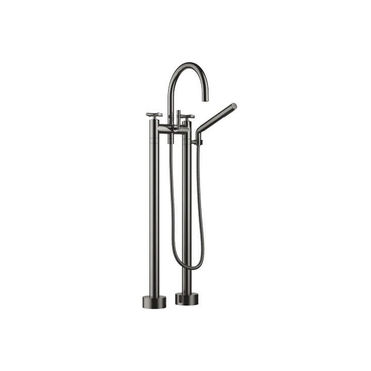 TARA Two-hole bath mixer for free-standing assembly with hand shower set - Dark Chrome - 25 943 892-19