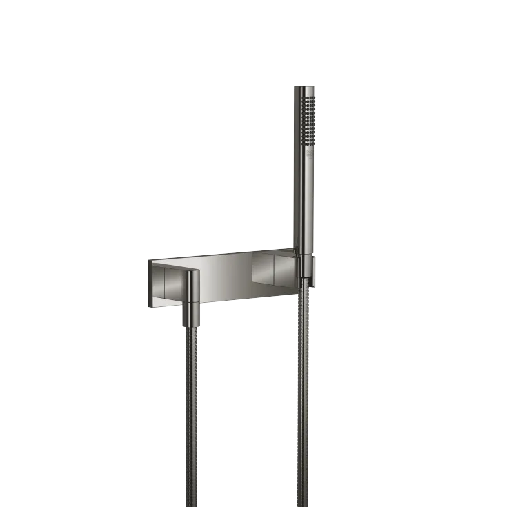 Schlauchbrausegarnitur mit Abdeckplatte - Dark Chrome - 27 818 980-19