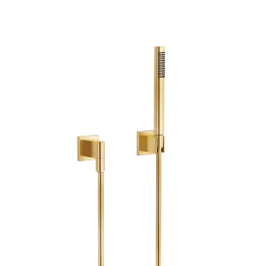 Hand shower set with individual rosettes FlowReduce - Brushed Durabrass (23kt Gold) - 27 808 980-28 0010