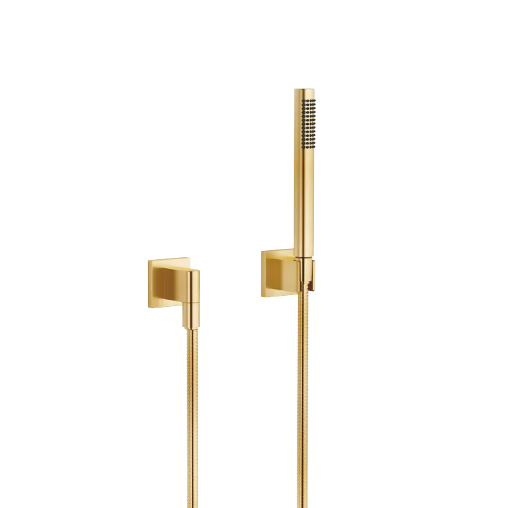 Hand shower set with individual rosettes FlowReduce - Brushed Durabrass (23kt Gold) - 27 808 980-28 0010