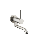 META Brushed Platinum Washstand faucets: Wall-mounted single-lever  