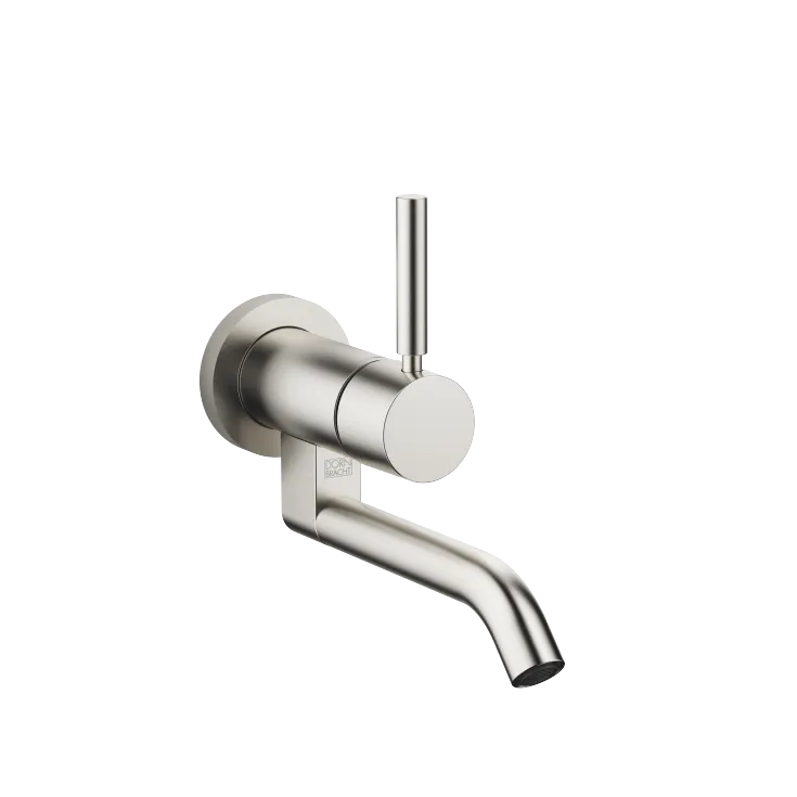 META Wall-mounted single-lever basin mixer without pop-up waste - Brushed Platinum - 36 805 660-06