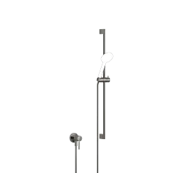 Mitigeur monocommande encastré avec raccord de douche intégré avec garniture de douche sans douchette - Dark Chrome - 36 013 660-19
