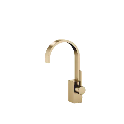 MEM Single-lever basin mixer with pop-up waste - Brushed Dark Brass (PVD) - 33 500 782-39