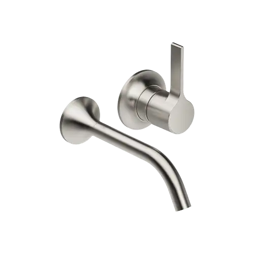 VAIA Mitigeur monocommande de lavabo mural sans garniture d’écoulement - Platine brossé - 36 860 809-06 0010