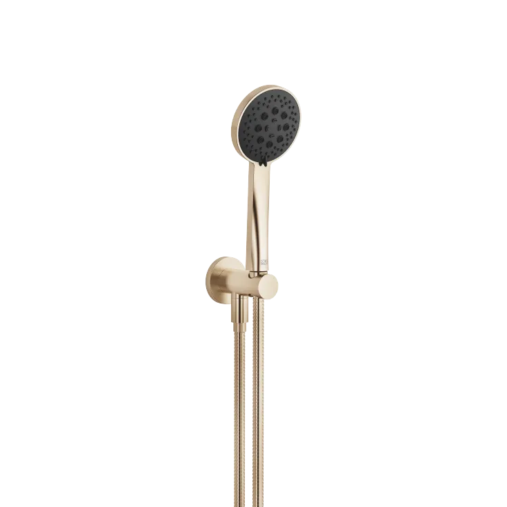 Juego de ducha de mano con soporte de ducha integrado FlowReduce - Light Gold cepillado - 27 803 660-27 0010