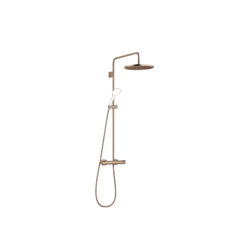 Showerpipe with shower thermostat without hand shower 300 mm - Brushed Bronze (PVD) - 34 465 979-42 0050