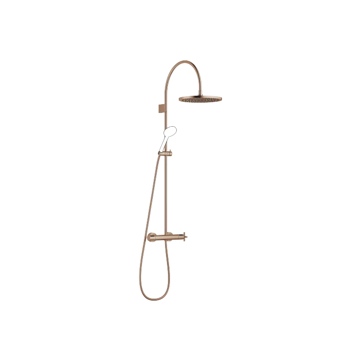 TARA Shower pipe with shower thermostat without hand shower - Brushed Bronze - 34 465 892-42 0070