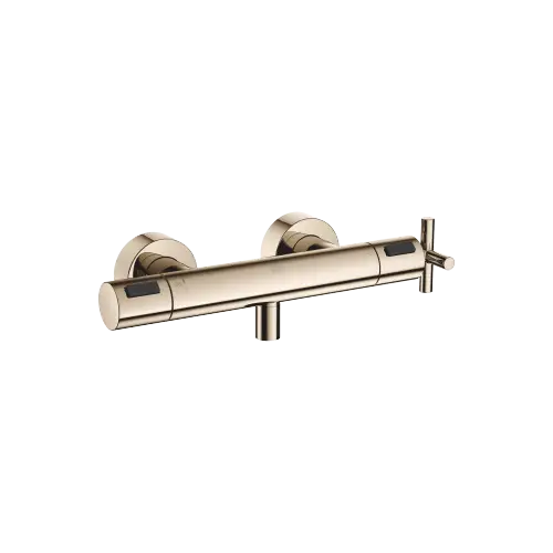 TARA Shower thermostat for wall-mounted installation - Champagne (22kt Gold) - Set containing 2 articles