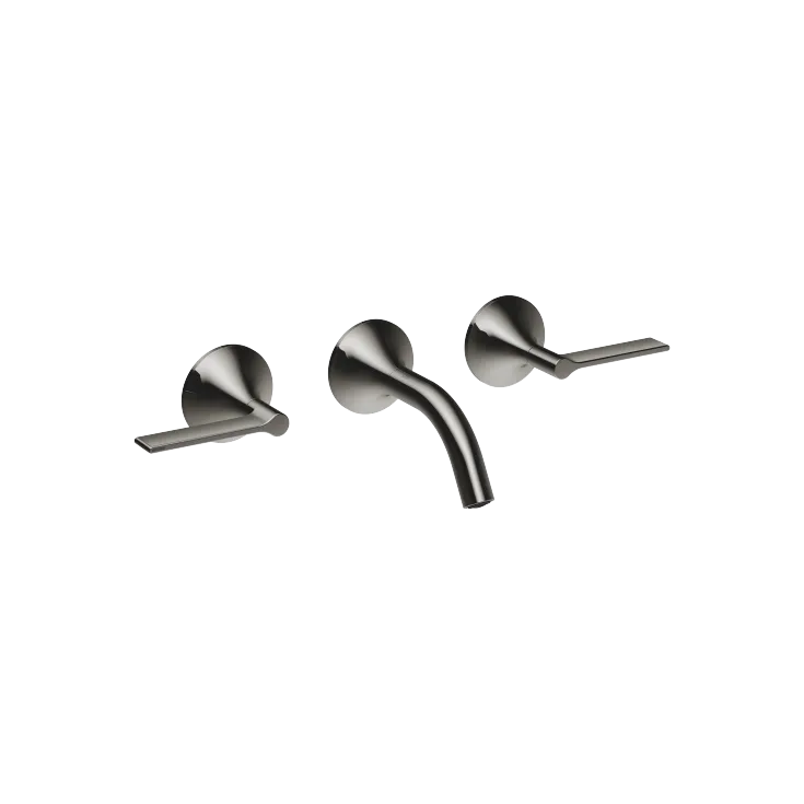 VAIA Wall-mounted basin mixer without pop-up waste - Dark Chrome - 36 702 819-19