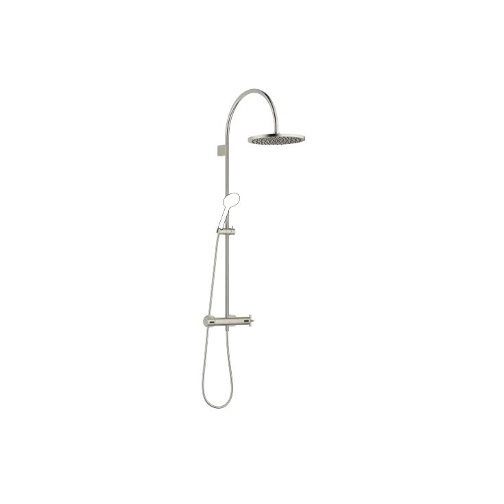 TARA Showerpipe mit Brause-Thermostat ohne Handbrause 300 mm - Platin gebürstet - 34 460 892-06