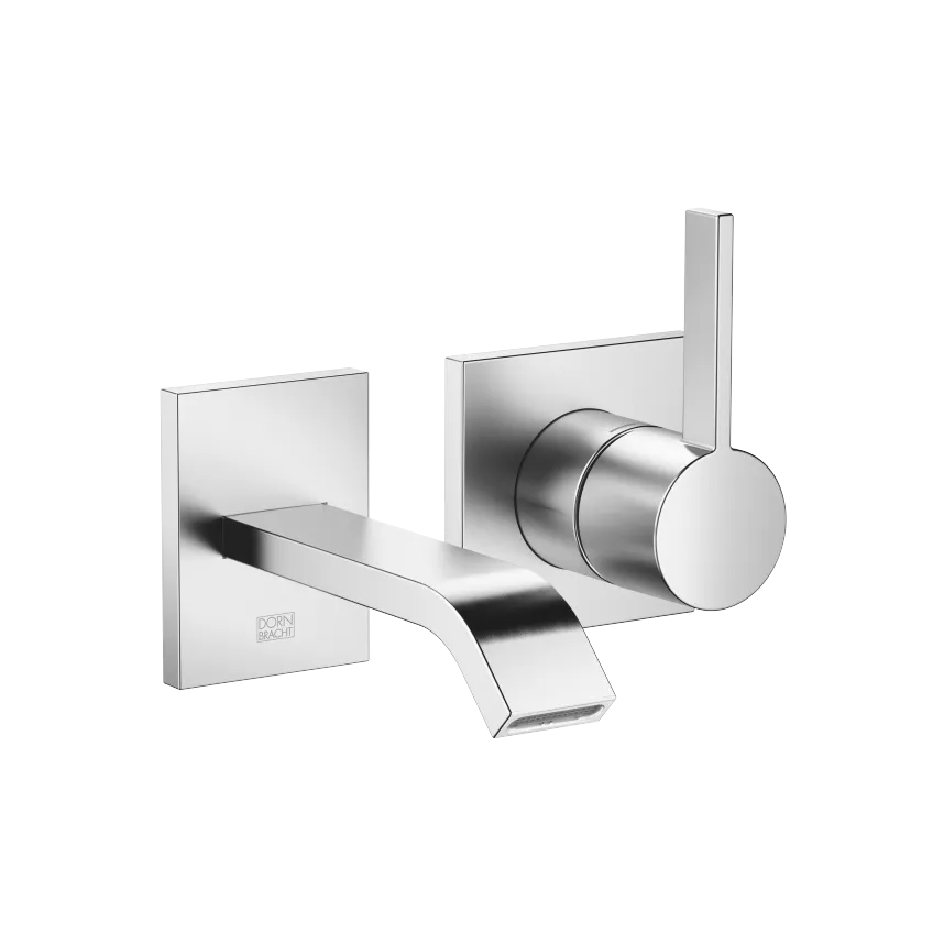 Imo Wall Mounted Single Lever Basin Mixer Without Pop Up Waste Brushed Chrome