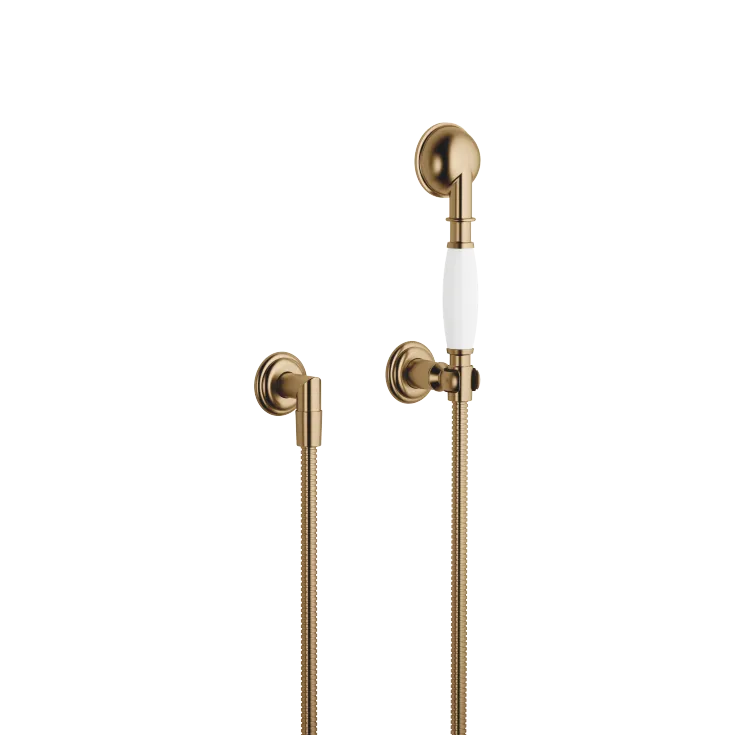 MADISON Schlauchbrausegarnitur mit Einzelrosetten FlowReduce - Dark Brass gebürstet - 27 803 361-39 0010