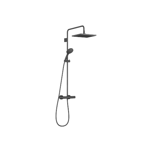 Showerpipe with shower thermostat with hand shower set 300 x 240 mm - Matte Black - 34 469 980-33 0010